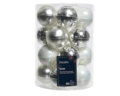 20 kerstballen assortie zilver mi x 60 mm KSD - Ksd 20 kerstballen assortie zilver mi x 60 mm KSD - Ksd