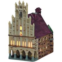 Wurm Lichthaus Rathaus Münster van porselein, bruin/rood (B/H/D) 17x14x15cm. - thumbnail