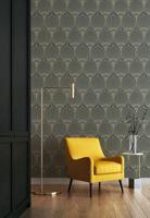 Dutch Wallcoverings Asperia - Nile Palm - Zwart/Goud - thumbnail