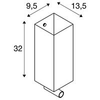 SLV Slaapkamer wandlampQuadrass wit - 1003429 - thumbnail