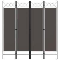 Kamerscherm met 4 panelen 160x180 cm antraciet - thumbnail