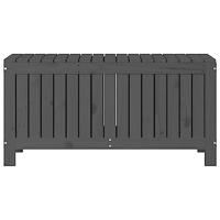 Tuinbox 108x42,5x54 cm massief grenenhout grijs - thumbnail
