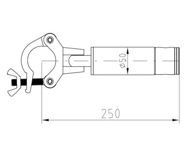 ALUTRUSS CORS-25 Corner Brace 25cm Adaptor