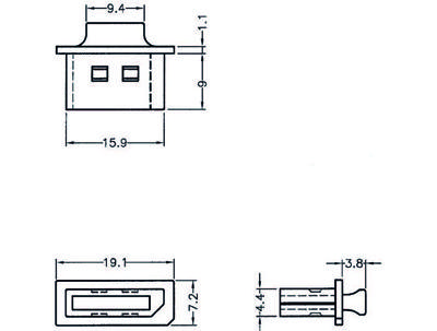 Delock 64025 Beschermkapje Zwart 1 stuk(s)