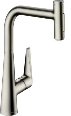 Hansgrohe Talis Select M51 M5117-H300 ééngreeps keukenmengkraan met uittrekbare vuistdouche, rvs look Hansgrohe Talis Select M51 M5117-H300 ééngreeps keukenmengkraan met uittrekbare vuistdouche, rvs look