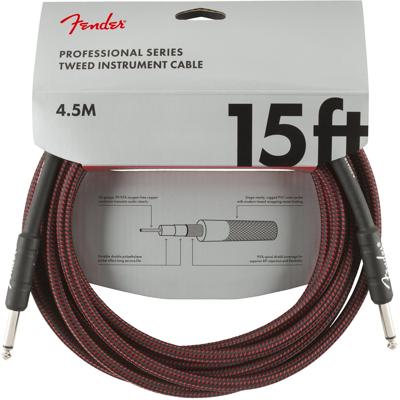 Fender Professional Tweed instrumentkabel 4.5 meter rood