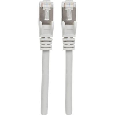 Intellinet 740739 RJ45 Netwerkkabel, patchkabel CAT 6A S/FTP 1.50 m Grijs Folie afscherming, Afscherming gevlochten, Afgeschermd, Halogeenvrij 1 stuk(s)