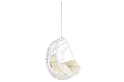 Hangende tuinstoel DKD Home Decor 90 x 70 x 110 cm Metaal Synthetische rotan Wit