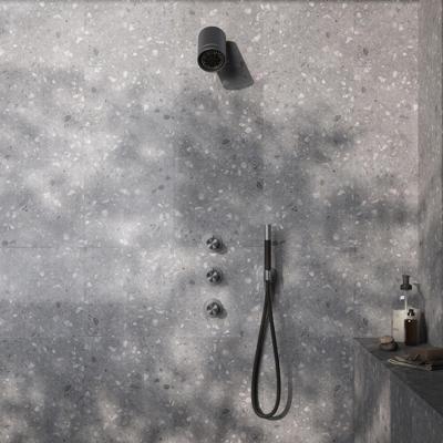 Complete Thermostatische Douche InBouwSet Hotbath Archie Met 2 stopkranen En Beam Geborsteld Gunmetal PVD