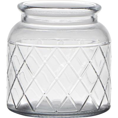 Hakbijl Glass Brussel vaas glas met motief ø10xh10,5cm