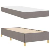 Boxspring bed Anders Taupe en Wit 90 x 200 cm Stof - thumbnail