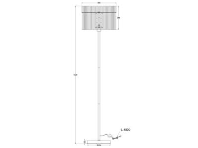 Globo Zwarte vloerlampGorley met smoke glas Ø 38cm - 15698S