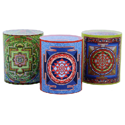 Windlicht Lampion Mandala-Yantra