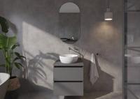 Qisani Flow wastafelkraan afbouwdeel met 250mm uitloop rvs geborsteld - thumbnail