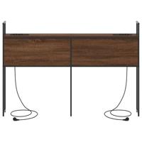 Bergend Hoofdeinde met Oplaadstation bruin eikenkleur 120 cm - thumbnail