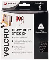 VELCRO® VEL-EC60245 Klittenband Om vast te plakken Haak- en lusdeel, Extra sterk (l x b) 2500 mm x 50 mm Zwart 2.5 m - thumbnail