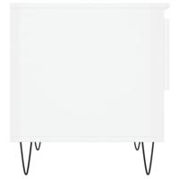 Salontafels 2 st 50x46x50 cm bewerkt hout hoogglans wit - thumbnail