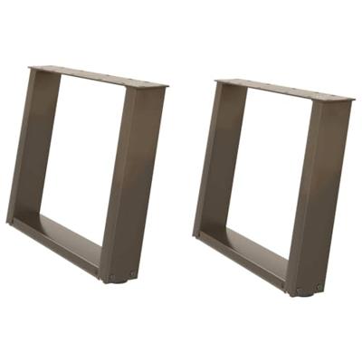 Salontafelpoten 2 st U-vormig 60x(42-43) cm staal naturel