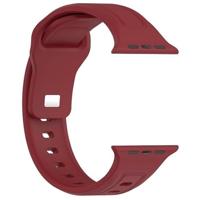 By Qubix - Square siliconen band - Bordeaux - Compatible met Apple Watch 38mm / 40mm / 41mm / 42mm - Compatible Apple watch bandjes - thumbnail