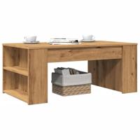 Salontafel 102x55x42 cm bewerkt hout artisanaal eikenkleur - thumbnail