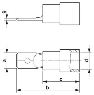 Phoenix Contact 3240060 Stootverbinder 4 mm² 6 mm² Deels geïsoleerd Geel 50 stuk(s)