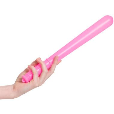 Politie knuppel met piepend geluid roze 34 cm | 12 stuks