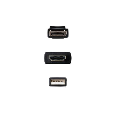 DisplayPort naar HDMI Kabel NANOCABLE 10.15.4352 Zwart 1,8 m 4K Ultra HD