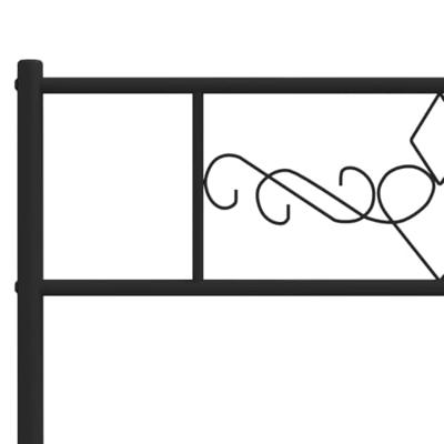 Bedframe met hoofd- en voeteneinde metaal zwart 120x200 cm
