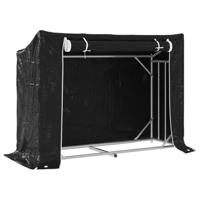 Haardhoutrek met regenhoes 151x60,5x110,5 cm staal - thumbnail