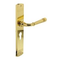 Deurkruk Emily op langschild pc gat 55mm PVD messing - thumbnail