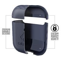 Catalyst Lanyard Case voor AirPods 1 en 2 - Siliconen hoes voor AirPods-case, inclusief koord, hoogglanzende oppervlakteafwerking met extra grip, compatibel met draadloos opladen - Marineblauw - thumbnail