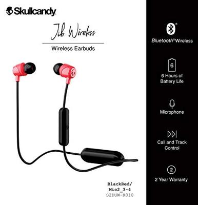 Skullcandy Jib Headset In-ear, Neckband Zwart, Rood Skullcandy Jib Headset In-ear, Neckband Zwart, Rood