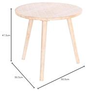 Bijzettafel DKD Home Decor Bruin Mangohout (50,5 x 50,5 x 47,5 cm) - thumbnail