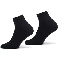 2-paar Bamboe quarter sokken - Halfhoge zachte bamboe sokken voor dames en heren - thumbnail