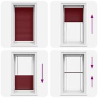 Pliss rolgordijn 80x150 cm stofbreedte 79,4 cm bordeauxrood - thumbnail