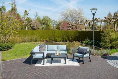 Colorado lounge set 3-dlg carbon black/mint grey Garden Impressions - Garden impressions