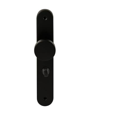 Hardbrass Knopkruk Piano op ovaal langschild WC63/8mm - zwart Hardbrass Knopkruk Piano op ovaal langschild WC63/8mm - zwart