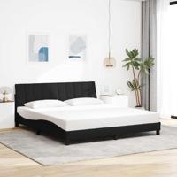 Bedframe zonder matras stof zwart 180x200 cm - thumbnail