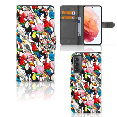 Samsung Galaxy S21 | Telefoonhoesje | Met pasjeshouder | Birds Samsung Galaxy S21 | Telefoonhoesje | Met pasjeshouder | Birds