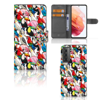 Samsung Galaxy S21 | Telefoonhoesje | Met pasjeshouder | Birds - thumbnail