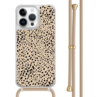 iPhone 13 Pro Max hoesje met beige koord - Spot on iPhone 13 Pro Max hoesje met beige koord - Spot on