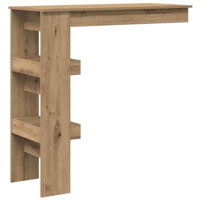 Bartafel wandgemonteerd 102x45x103,5 cm bewerkt hout artisanaal