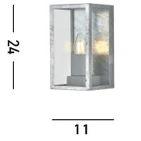Searchlight Antiek zilveren buitenlampBox II - 90151SI - thumbnail