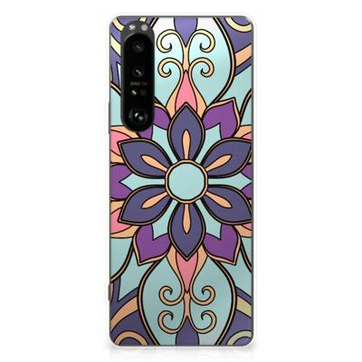 Sony Xperia 1 III | TPU Case | Purple Flower