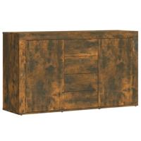 Dressoir 120x36x69 cm bewerkt hout gerookt eikenkleurig - thumbnail