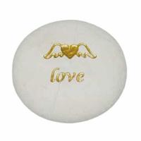 Gelukssteen "Love" (Goudkleurig) - thumbnail