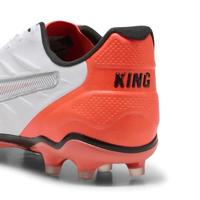 PUMA King Pro Gras / Kunstgras Voetbalschoenen (MG) Wit Felrood Zwart - thumbnail
