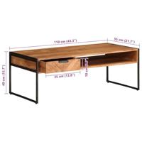 Salontafel 110x55x40 cm massief acaciahout - thumbnail