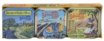 La Savonnerie De Nyons Soap Bar Set 3 Pcs - Provencal Scenes 100 g Zeep 300 g