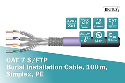 ASSMANN Electronic DK-1741-VH-1-OD 100m Cat7 SF/UTP (S-FTP) Zwart netwerkkabel ASSMANN Electronic DK-1741-VH-1-OD 100m Cat7 SF/UTP (S-FTP) Zwart netwerkkabel